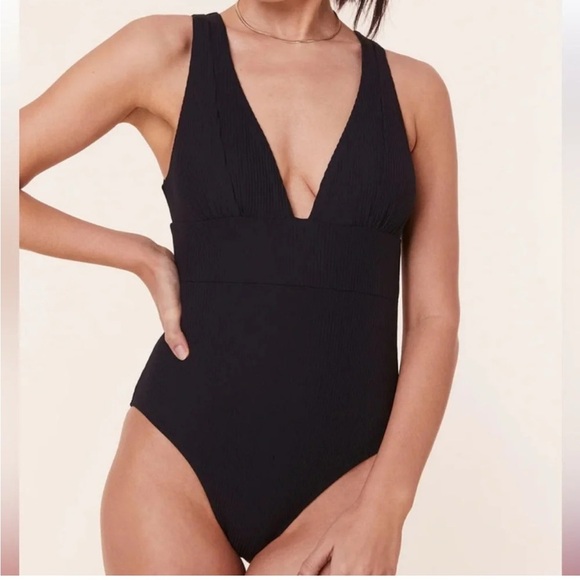 Andie Swim The Mykonos One Piece Swimsuit Black size M NWT - Picture 1 of 7